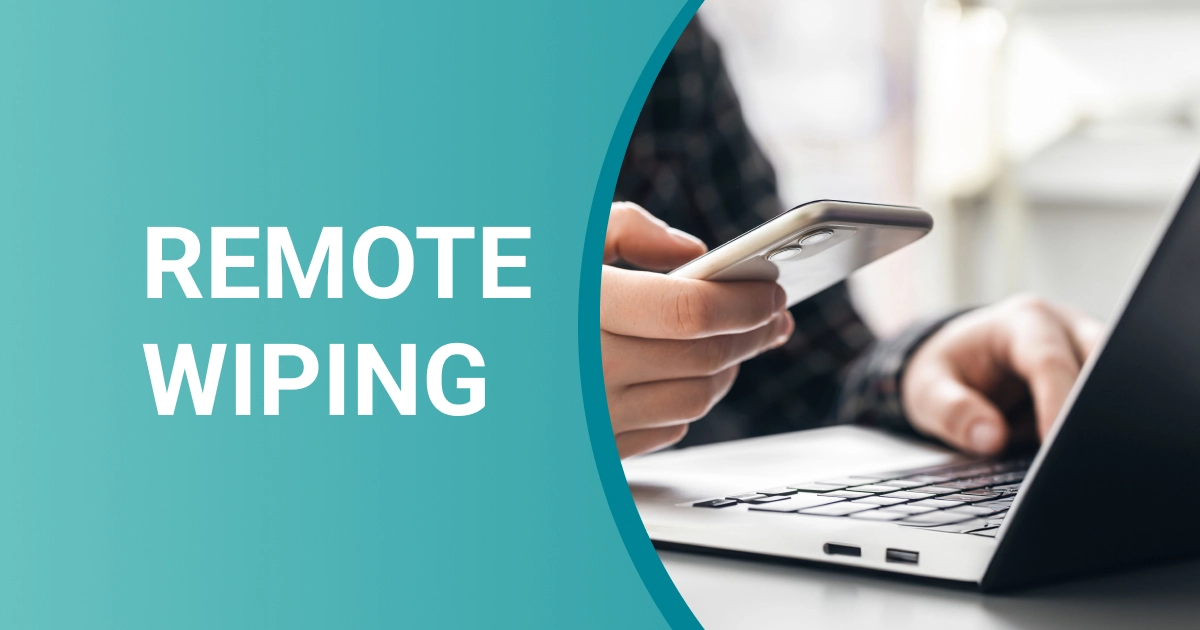 Image showing a device being remotely wiped